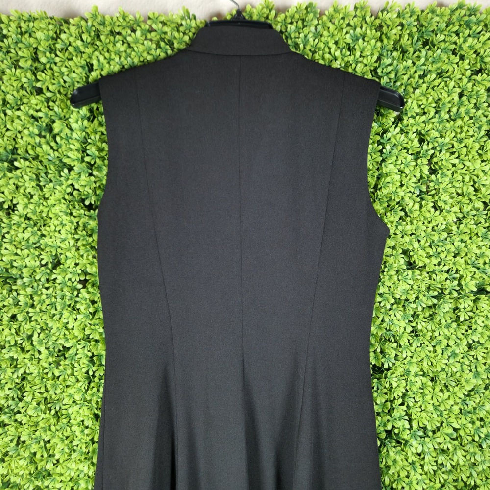 Calvin Klein Womens Black Sleeveless Notched V-Neck Fit & Flare Dress Size 4 - Picture 8 of 9